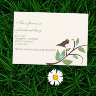 Bird Birthday Afternoon Of Birdwatching Enclosure Card