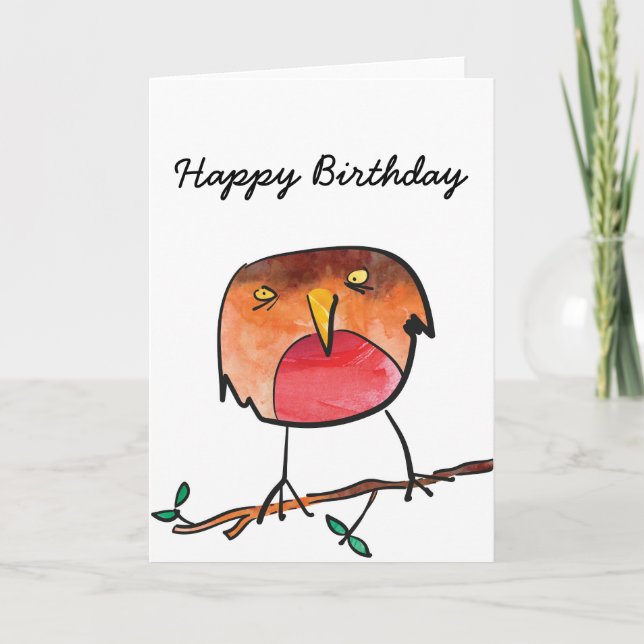 Bird birthday card (Front)