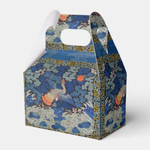 Bird Blue Chinese Embroidery Vintage Favour Box