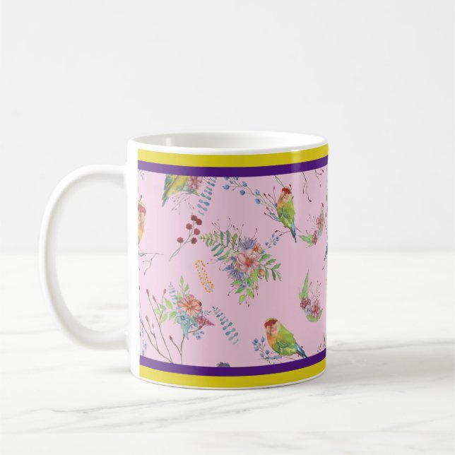 Bird Botanical Coffee Mug (Left)
