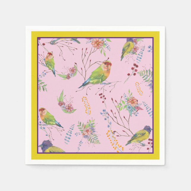 Bird Botanical Napkin (Front)