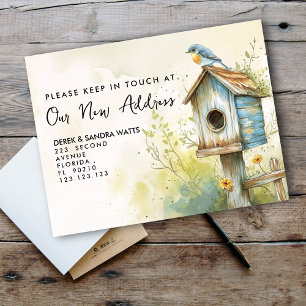 Bird Boxes “We’ve Moved” Postcard – New Address 