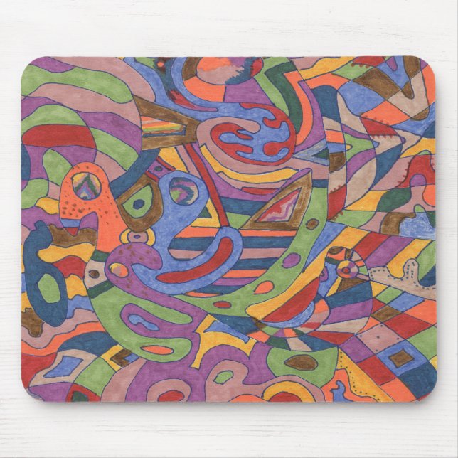 Bird Brain, original abstract Mouse Mat (Front)