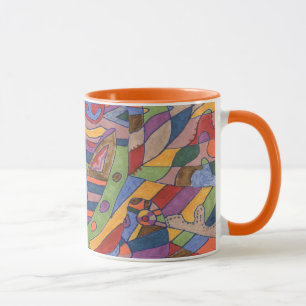 Bird Brain, original abstract Mug