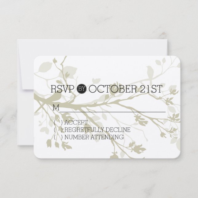 Bird Branches RSVP Card (Front)