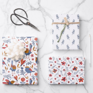 Bird, Bugs & Magenta Gift Wrap