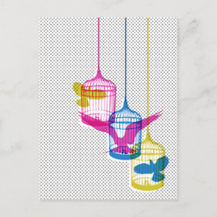 Bird Cage Escape Postcard