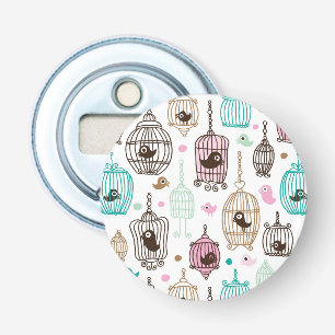 bird cage love kids background pattern bottle opener