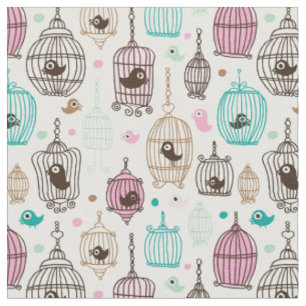 bird cage love kids background pattern fabric