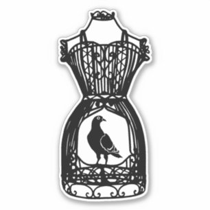 Bird Cage Mannequin Dress form Silhouette Art
