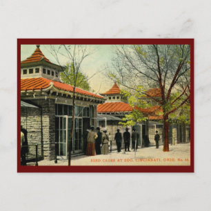 Bird Cages at Zoo, Cincinnati, OH Vintage Postcard
