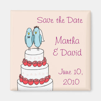 Bird Cake Pink Magnet