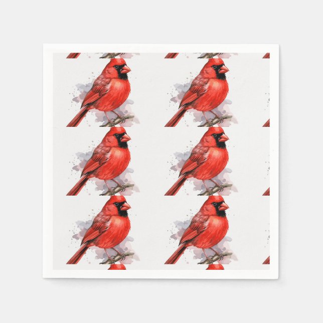 Bird (Cardinal) Collection Napkin (Front)