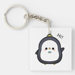Bird, Character, Penguin Key Ring