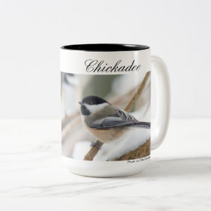 Bird, Chickadee, 2-sided, Two-Tone Coffee Mug