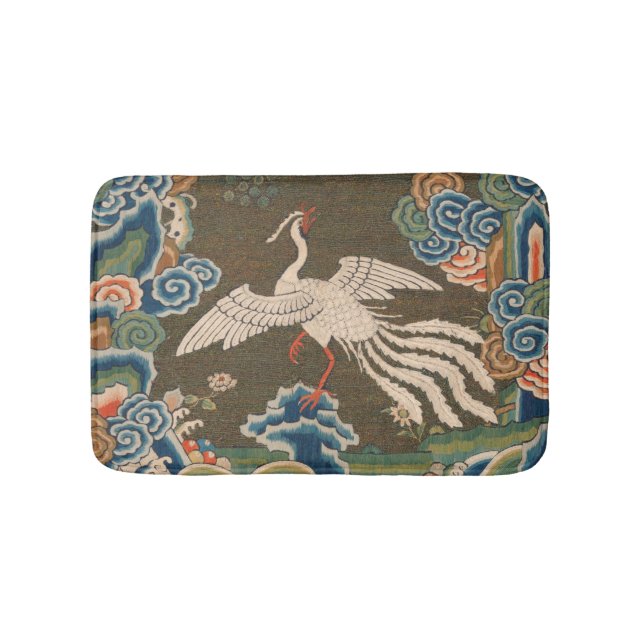 Bird Chinese Antique Decor Bath Mat (Front)