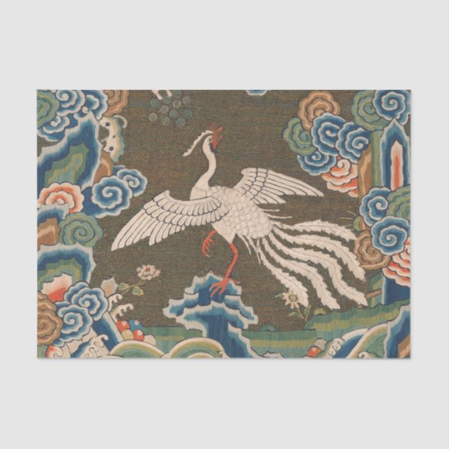 Bird Chinese Antique Decor Tissue Paper (Front)