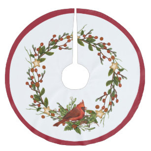 Bird Christmas Brushed Polyester Tree Skirt