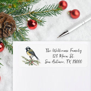 Bird Christmas Return Address