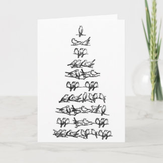 Bird Christmas Tree Christmas Card