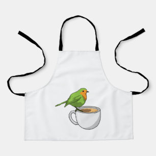 Bird Coffee Cup Apron