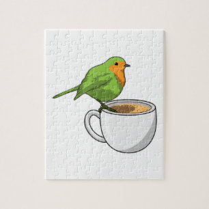 Bird Coffee Cup Jigsaw Puzzle