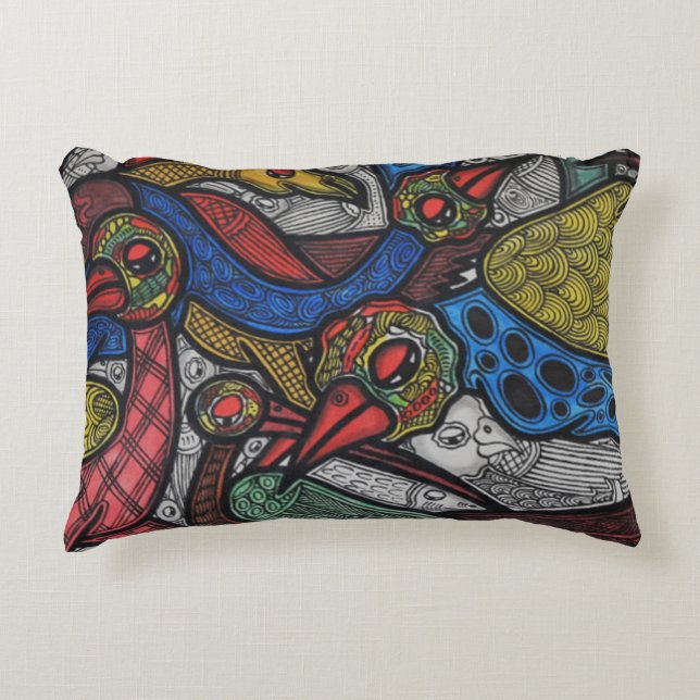 Bird conference decorative cushion (Front)