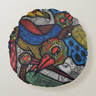 Bird conference round cushion