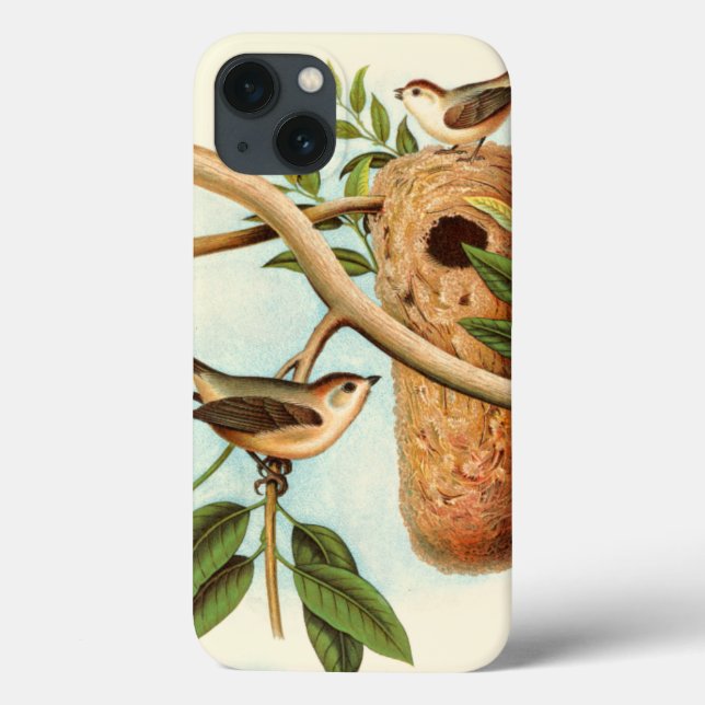 Bird Couple on a Nest Perched on a Branch Case-Mate iPhone Case (Back)