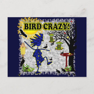 Bird Crazy Clothing Shirt & More Postcard