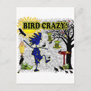 Bird Crazy Clothing Shirt & More Postcard