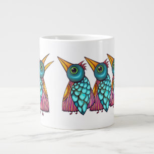 Bird Creatures Design Large Coffee Mug