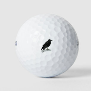 Bird crow raven golf balls