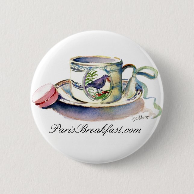BIRD CUP 6 CM ROUND BADGE (Front)