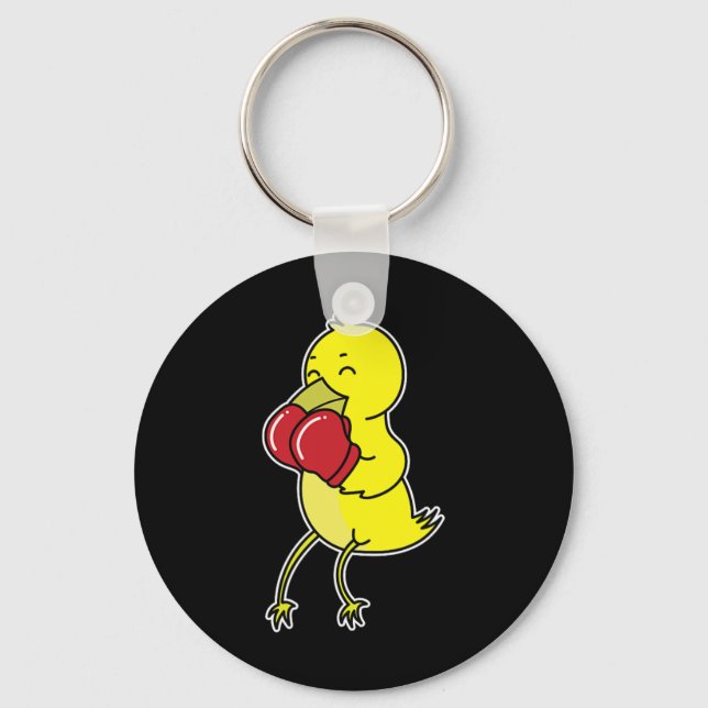 Bird Does Boxing  Key Ring (Front)