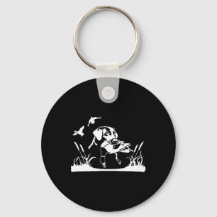 Bird Dog Duck Hunting Willow In The Marsh Hunter Key Ring