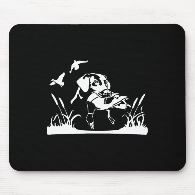 Bird Dog Duck Hunting Willow In The Marsh Hunter  Mouse Mat (Front)