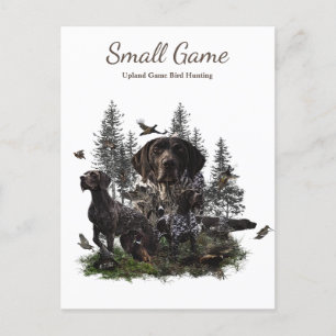 Bird dog , Upland Game Bird Hunting Holiday Postcard
