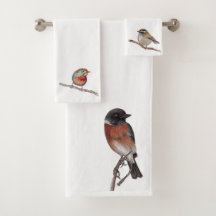 Bird Drawings Towel Set