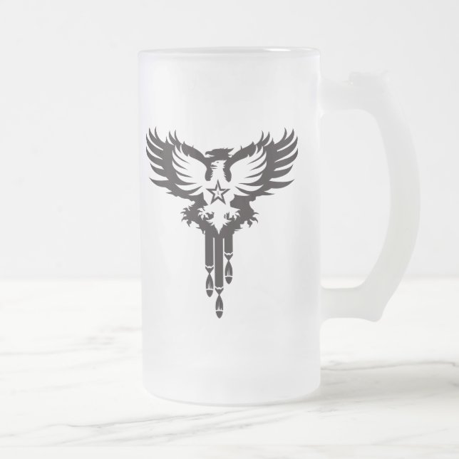 Bird Dropping Bombs - K Frosted Glass Beer Mug (Right)