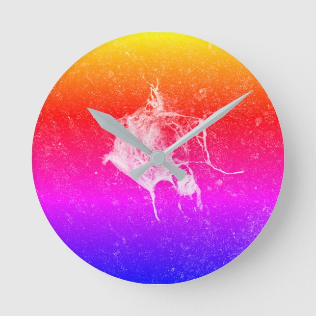 Bird Dropping. Funny and Cool Round Clock (Front)