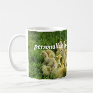 bird, duck, duckling, yellow, nature, cute, baby, coffee mug