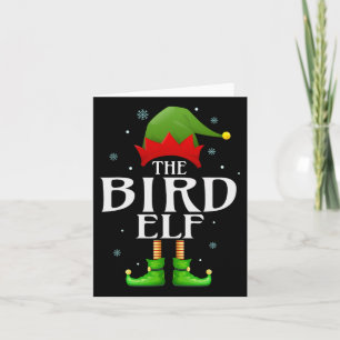 Bird Elf Xmas Matching Family Group Christmas Gran Card