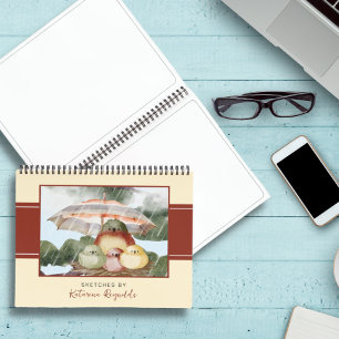 Bird Family Shelter from the Storm Personalised Notebook