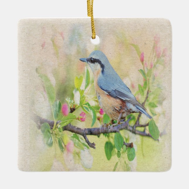 Bird Fanatic Ceramic Ornament (Front)