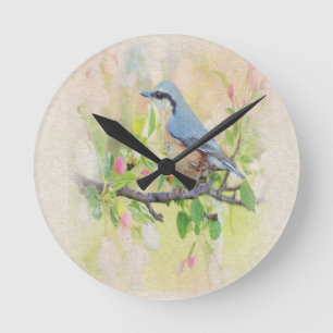 Bird Fanatic Round Clock