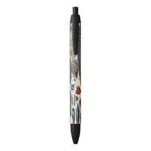 Bird Feather Wildlife Antique Feathers Art Nouveau Black Ink Pen