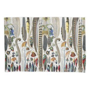 Bird Feather Wildlife Antique Feathers Art Nouveau Pillowcase