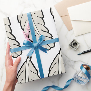 Bird Feather Wrapping Paper