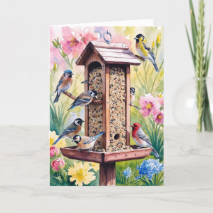 Bird Feeder Mother's Day Card Bird watcher card